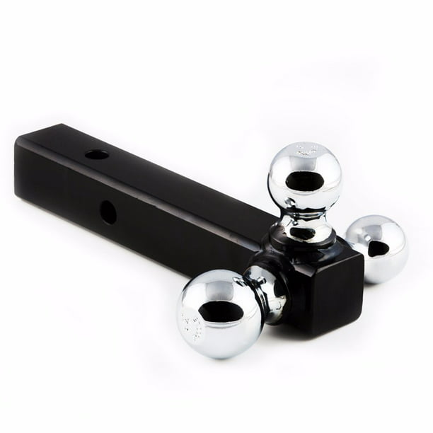 TOPSKY Trailer Ball Mount with Hitch Hook & Hitch pin 1-7/8,2&2-5/16 Hitch Ball,Tow Hitch,Black Ball,TS2010 